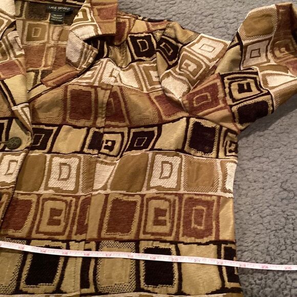 Lane Bryant Tapestry Blazer Plus Size Geometric Square Jacket - Picture 9 of 11